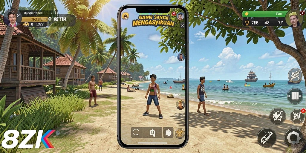 Tampilan gameplay 8ZK yang seru dan menantang.