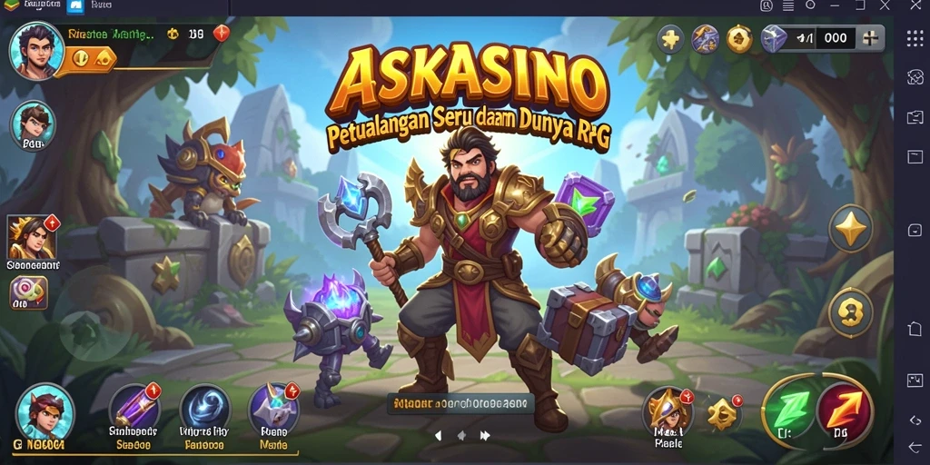 Tampilan gameplay seru dari ASKASINO dengan aksi RPG yang mendebarkan.
