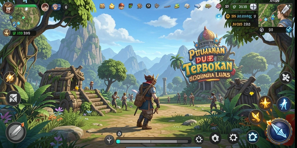 Cuplikan gameplay AYU89 menampilkan petualangan dalam dunia terbuka.