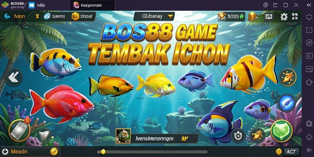 Gameplay Tembak Ikan yang seru di BOS88 dengan grafis menakjubkan.