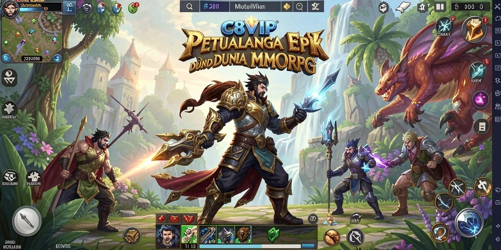 Tampilan gameplay C8VIP dengan aksi seru dalam dunia MMORPG.