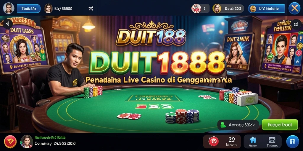 Tampilan menarik dari gameplay Live Casino di DUIT188.