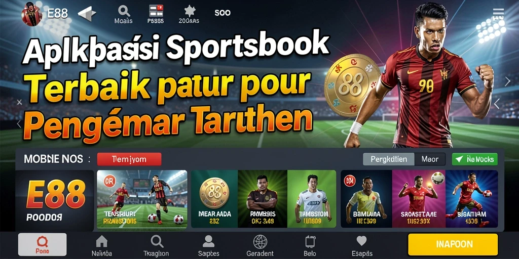 Screenshot E88 menunjukkan antarmuka pengguna yang sederhana untuk taruhan Sportsbook.