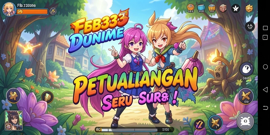 Tampilan menawan dari gameplay FB333 dengan karakter anime yang ikonik.