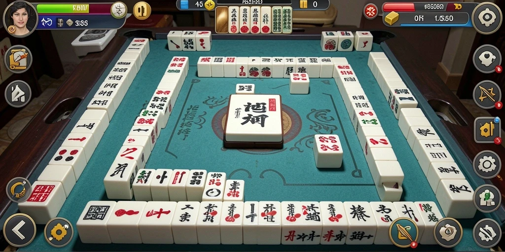 Tampilan gameplay seru dari GOGORUMMY dengan berbagai pilihan tile Mahjong.