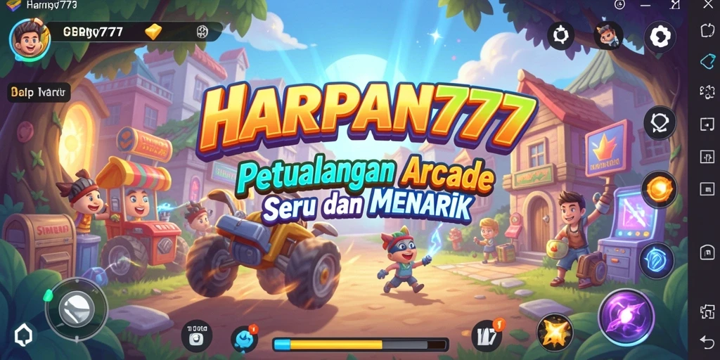 Screenshot permainan HARAPAN777 menampilkan aksi arcade seru.