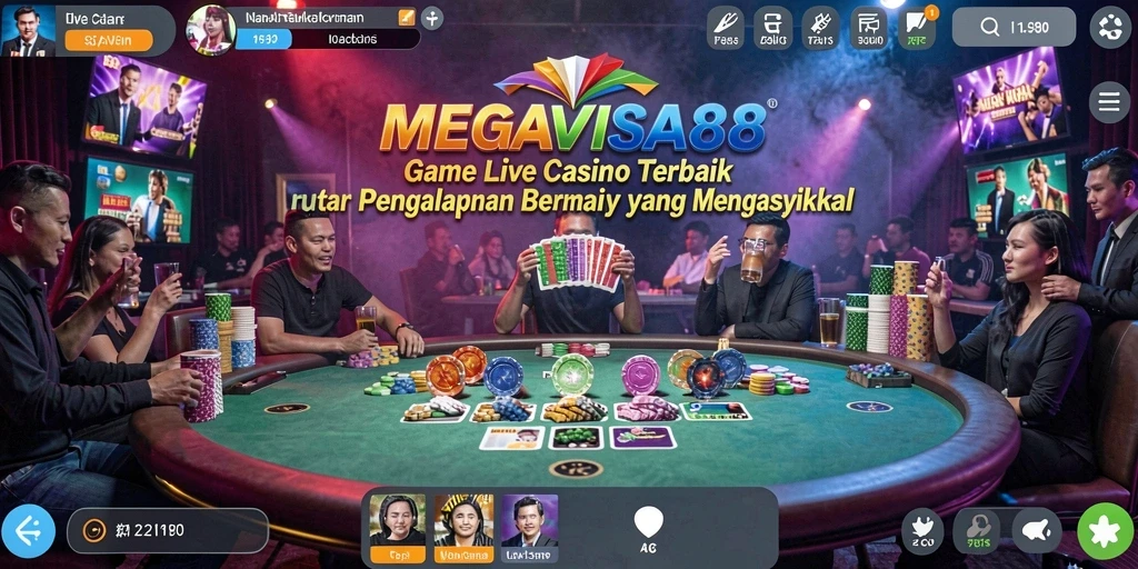 Tampilan gameplay menarik dari MEGAVISA88 dalam sesi Live Casino.