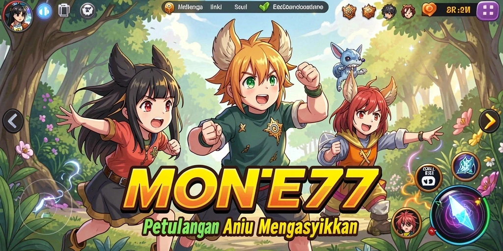 Tampilan gameplay Anime yang memukau dari MONTE77.