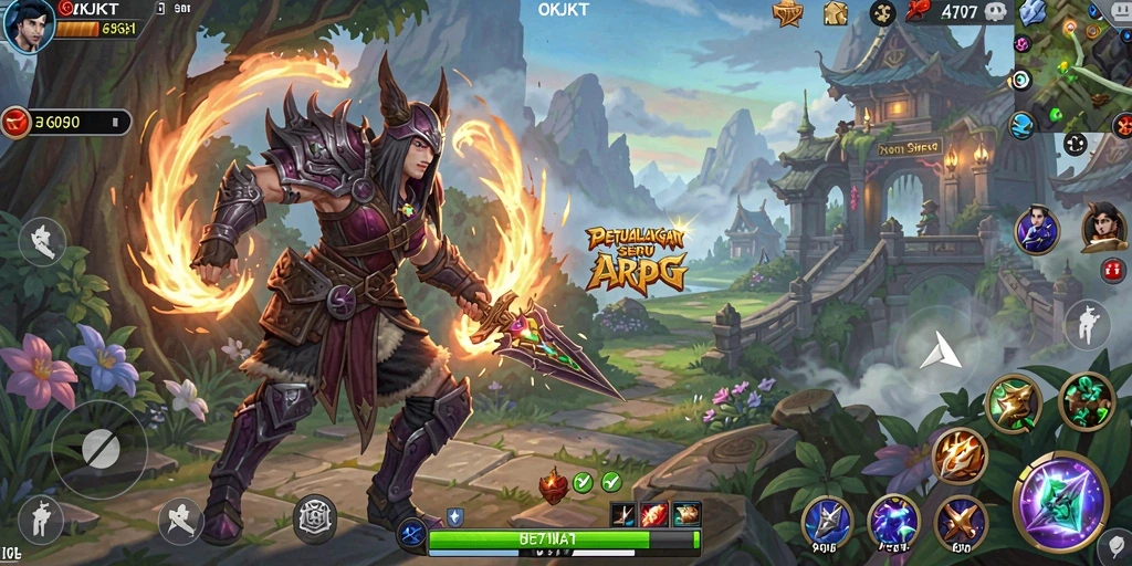 Tampilan menarik dari gameplay ARPG OKJKT seru dan penuh aksi.