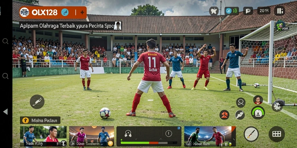 Tampilan gameplay seru dari OLX128 dalam aksi olahraga.