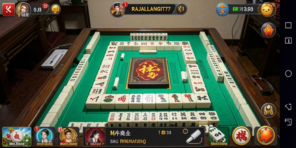 Tampilan gameplay seru dalam RAJALANGIT77 menunjukkan aksi mencocokkan ubin.