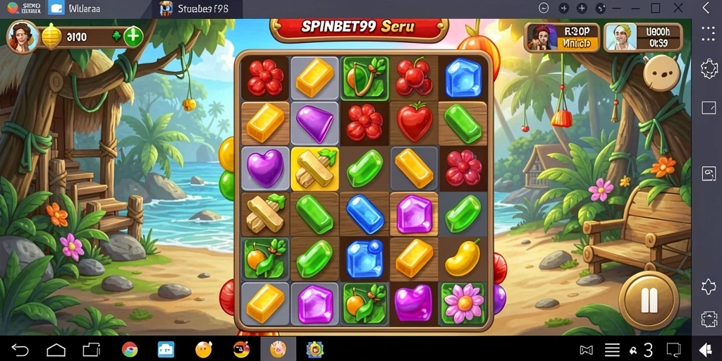 Tampilan menyeronokkan dari gameplay SPINBET99 yang penuh warna dan tantangan.