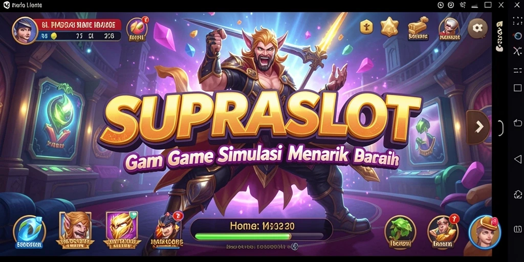 Tampilan gameplay <strong>SUPRASLOT</strong> yang menarik dalam suasana simulasi.