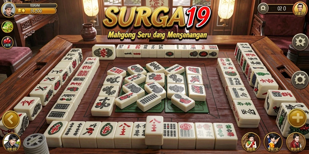 Tampilan permainan Mahjong yang menarik di SURGA19.