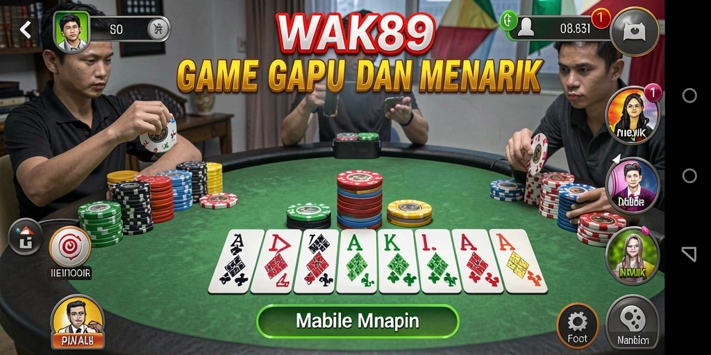 Gameplay WAK89 yang menarik dengan kartu Gaple.