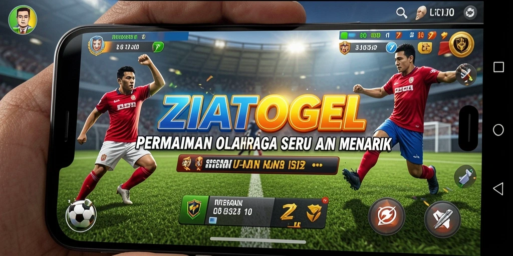 Tampilan mendebarkan dari gameplay olahraga dalam ZIATOGEL.